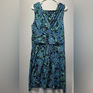 Talbots Sleeveless Floral Print Dress Women’s Size 12
